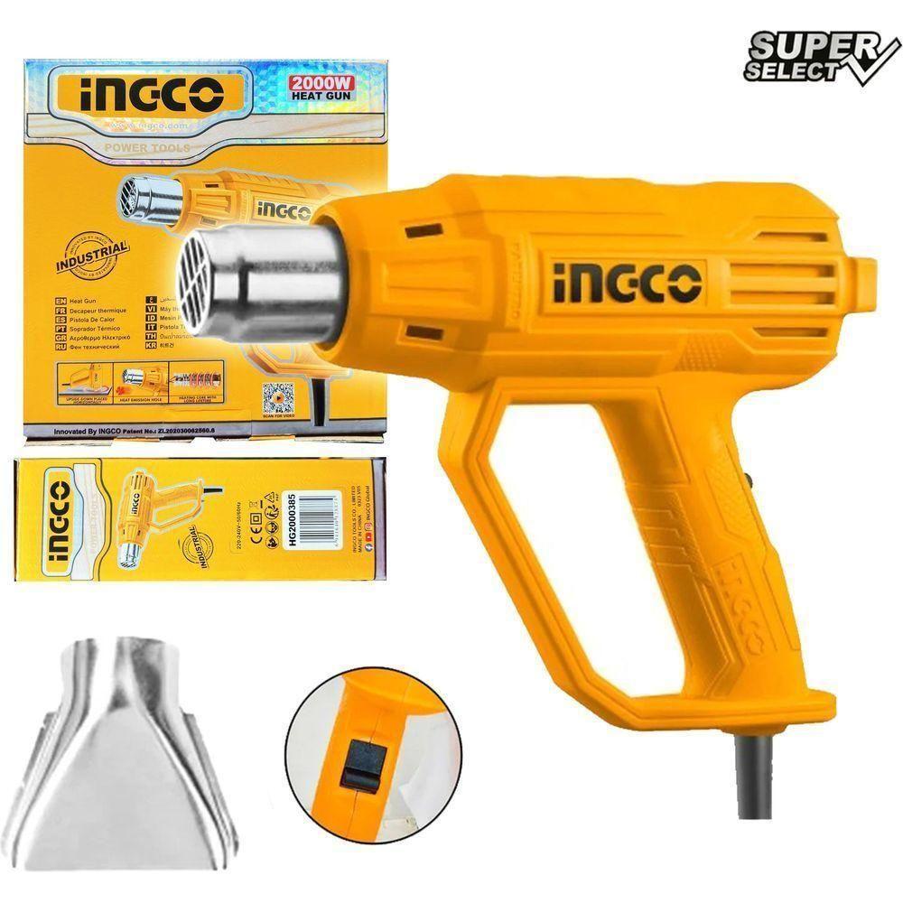 Ingco HG2000385 Heat Gun / Hot Air Gun 2000W (SS) - KHM Megatools Corp. Ingco HG2000385 Heat Gun / Hot Air Gun 2000W (SS) - KHM Megatools Corp.